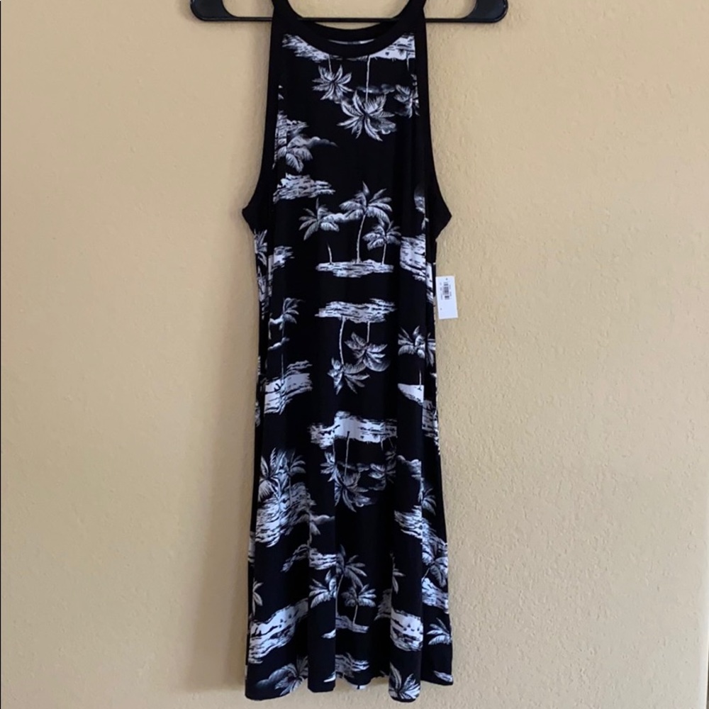 Old Navy Palm Tree Halter Dress NWT